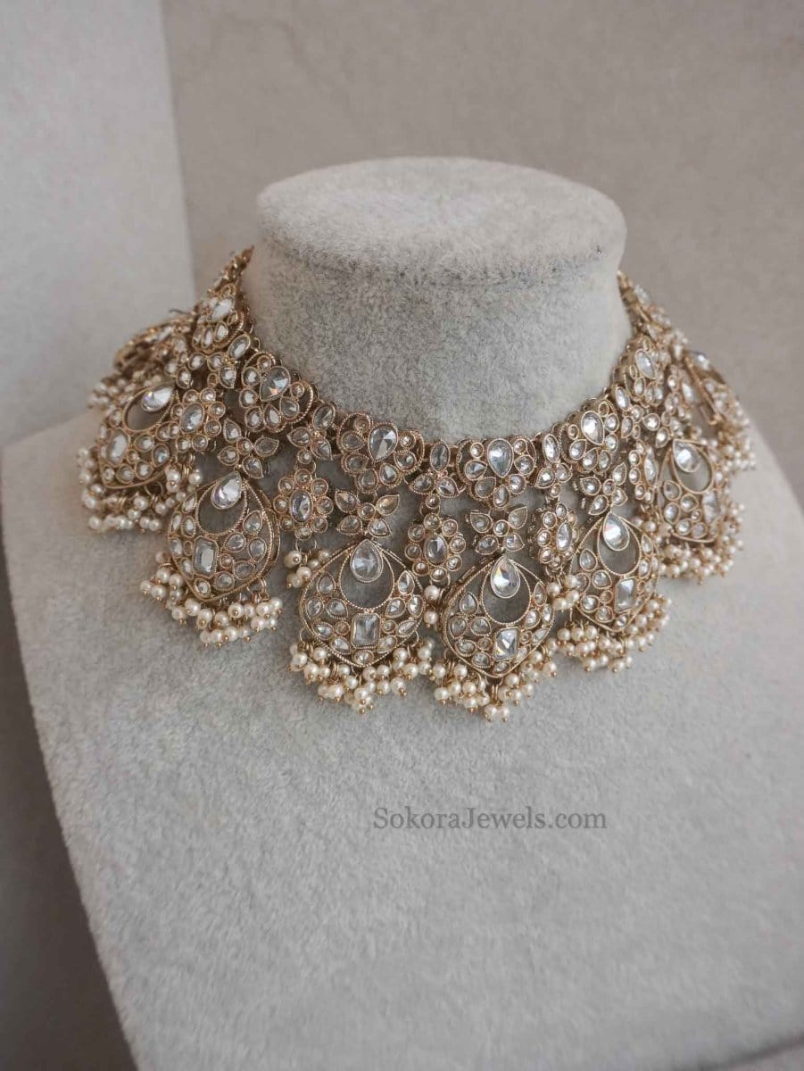 Nilam Bridal Necklace Set - SOKORA JEWELSNilam Bridal Necklace Set