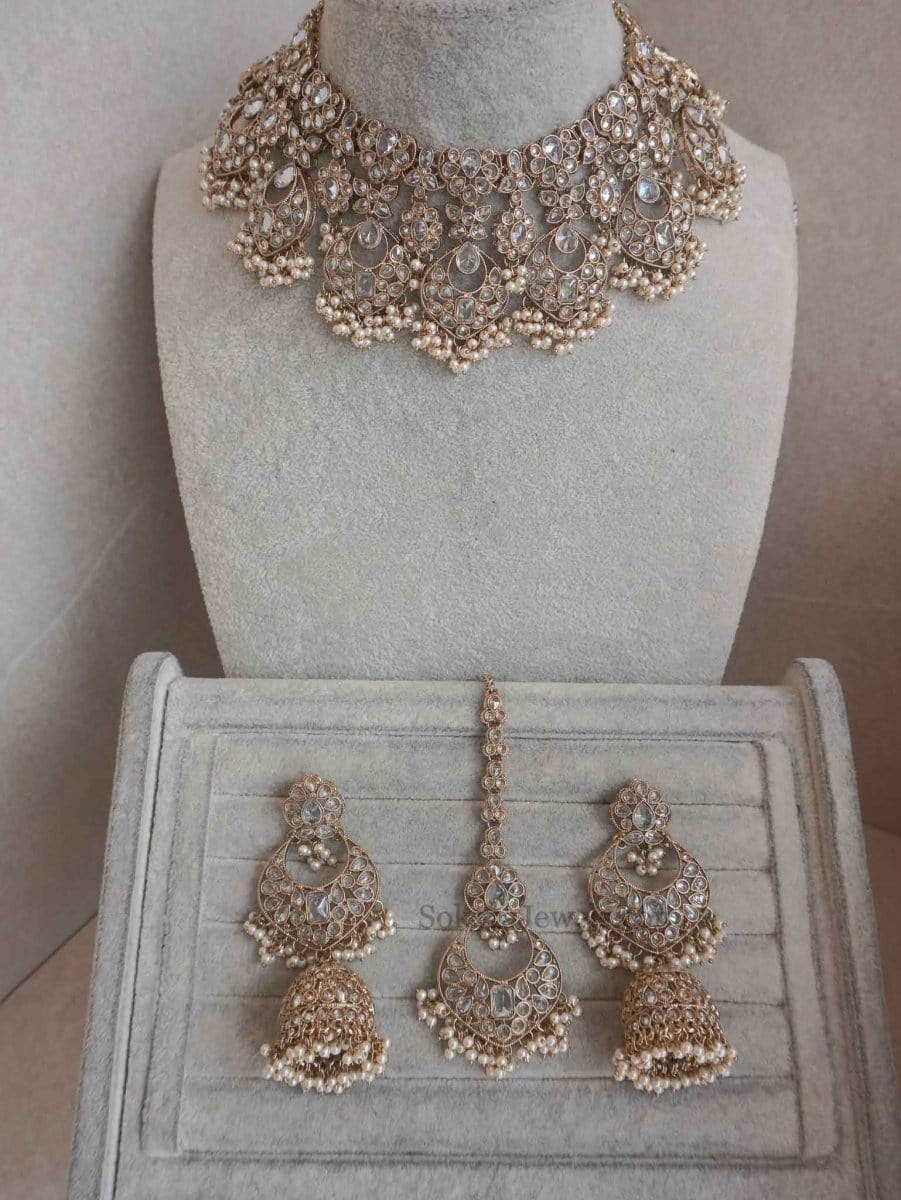 Nilam Bridal Necklace Set - SOKORA JEWELSNilam Bridal Necklace Set