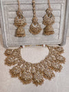 Nilam Bridal Necklace Set - Champagne - SOKORA JEWELSNilam Bridal Necklace Set - Champagne