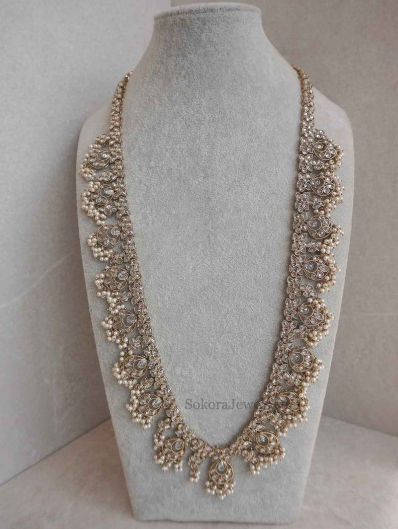 Nilam Long Necklace - Champagne - SOKORA JEWELSNilam Long Necklace - Champagne