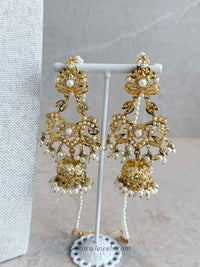 Nilofer Bridal Necklace set - Pearl - SOKORA JEWELSNilofer Bridal Necklace set - Pearl