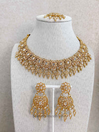 Nimmi Gold Crystal Necklace set - SOKORA JEWELSNimmi Gold Crystal Necklace setNECKLACE SETS