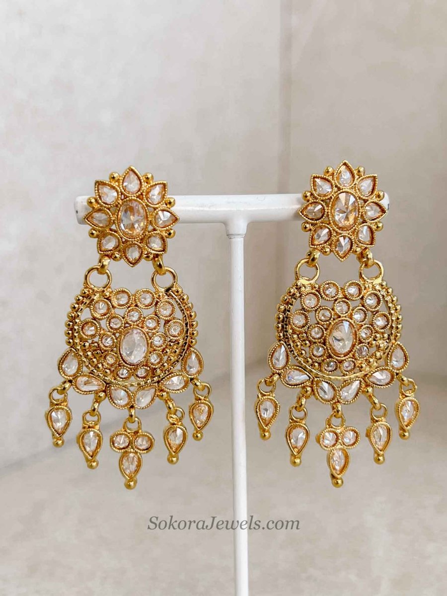 Nimmi Gold Crystal Necklace set - SOKORA JEWELSNimmi Gold Crystal Necklace setNECKLACE SETS