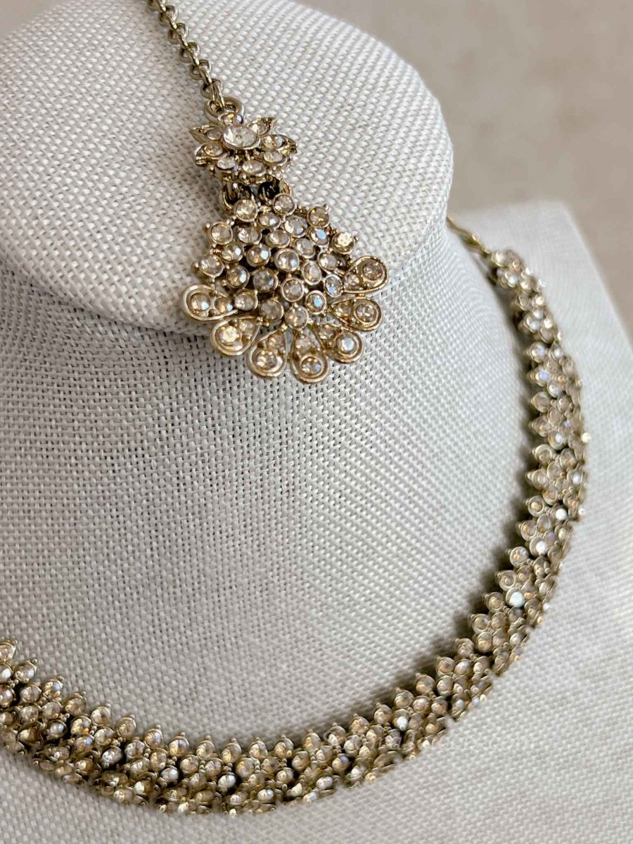 Nishma Golden Necklace sets - SOKORA JEWELSNishma Golden Necklace setsNECKLACE SETS