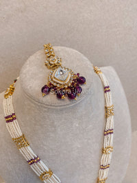 Noyaa Long Necklace Set - Purple - SOKORA JEWELSNoyaa Long Necklace Set - Purple