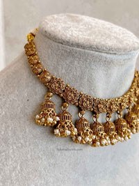 Nura Jhumka Detail Necklace set - SOKORA JEWELSNura Jhumka Detail Necklace setNECKLACE SETS
