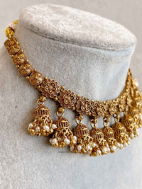 Nura Jhumka Detail Necklace set - SOKORA JEWELSNura Jhumka Detail Necklace setNECKLACE SETS