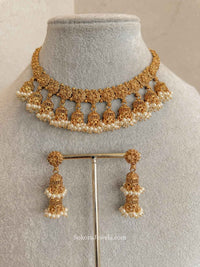 Nura Jhumka Detail Necklace set - SOKORA JEWELSNura Jhumka Detail Necklace setNECKLACE SETS