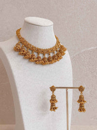 Nura Jhumka Detail Necklace set - SOKORA JEWELSNura Jhumka Detail Necklace setNECKLACE SETS