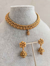 Nura Small Gold set with Jhumk Earrings - SOKORA JEWELSNura Small Gold set with Jhumk EarringsNECKLACE SETS