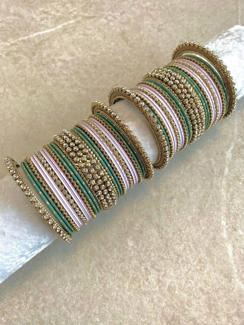 Olive and Pale Pink Bangle Stack - (Slightly Imperfect) (2.6 ONLY) - SOKORA JEWELSOlive and Pale Pink Bangle Stack - (Slightly Imperfect) (2.6 ONLY)BANGLES