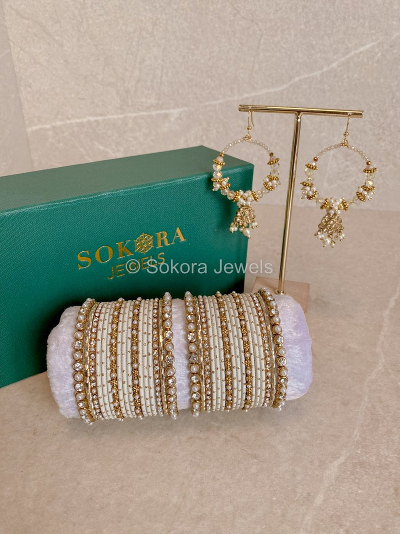 Olivia Earrings & Bangle Set - SOKORA JEWELSOlivia Earrings & Bangle SetBANGLES