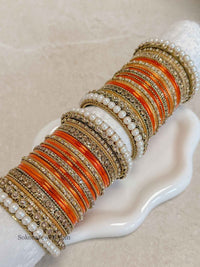 Orange Bangle Set - SOKORA JEWELSOrange Bangle SetBANGLES