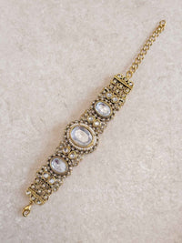 Oval Gem Kundan Bracelet - SOKORA JEWELSOval Gem Kundan Bracelet
