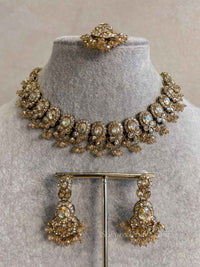 Oval Gem Necklace set - SOKORA JEWELSOval Gem Necklace set