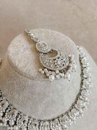 Oval Gem Silver Necklace set - SOKORA JEWELSOval Gem Silver Necklace set