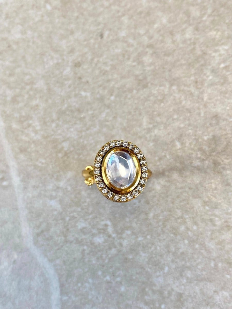 Oval Kundan Ring - SOKORA JEWELSOval Kundan RingRING