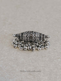 Oxidised Silver Barrel Statement Ring - SOKORA JEWELSOxidised Silver Barrel Statement RingRING