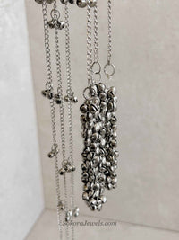 Oxidised Silver Ghungroo Paranda Hair Accessory - SOKORA JEWELSOxidised Silver Ghungroo Paranda Hair Accessory