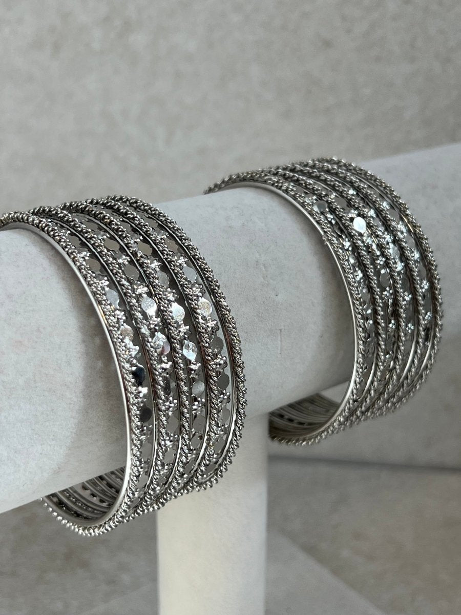 Oxidized Silver Bangle Set - SOKORA JEWELSOxidized Silver Bangle SetBANGLES