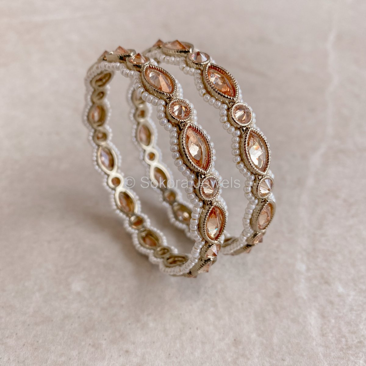 Pair of Inaya Crystal Bangles - SOKORA JEWELSPair of Inaya Crystal BanglesBANGLES