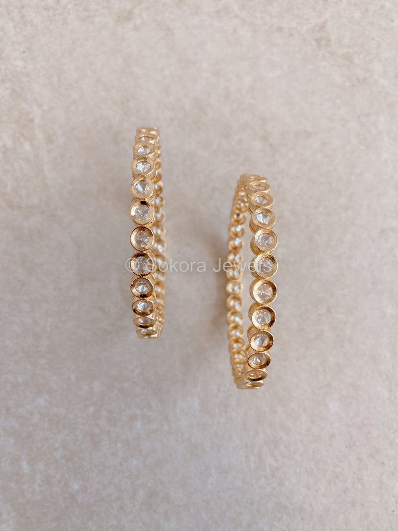 Pair of Uzma Kundan Bangles - SOKORA JEWELSPair of Uzma Kundan BanglesBANGLES