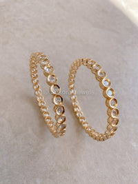 Pair of Uzma Kundan Bangles - SOKORA JEWELSPair of Uzma Kundan BanglesBANGLES