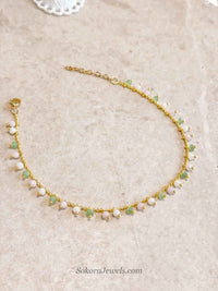 Pastel Bead Anklet - SOKORA JEWELSPastel Bead Anklet