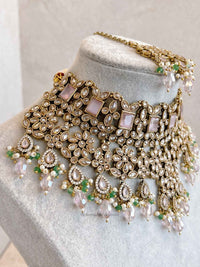 Pastel Bridal Choker Set - SOKORA JEWELSPastel Bridal Choker Setnecklace sets
