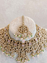 Pastel Bridal Choker Set - SOKORA JEWELSPastel Bridal Choker Setnecklace sets
