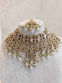 Pastel Bridal Choker Set - SOKORA JEWELSPastel Bridal Choker Setnecklace sets