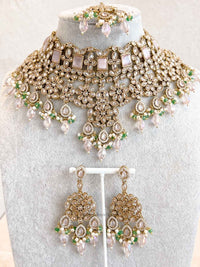 Pastel Bridal Choker Set - SOKORA JEWELSPastel Bridal Choker Setnecklace sets