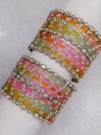 Pastel Glass Bangle set - SOKORA JEWELSPastel Glass Bangle setBANGLES
