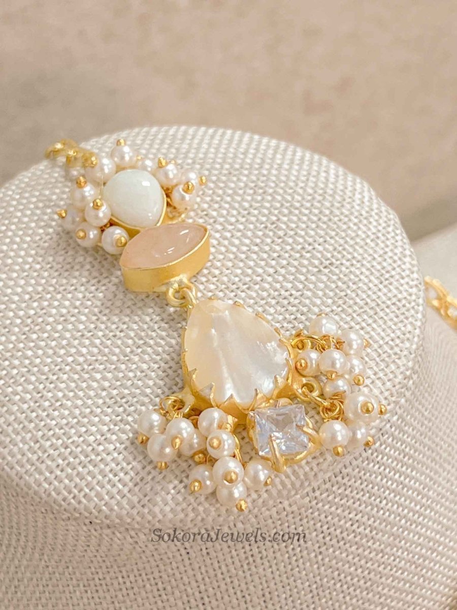 Pastel & Mother-of-Pearl Choker Set - SOKORA JEWELSPastel & Mother-of-Pearl Choker Set