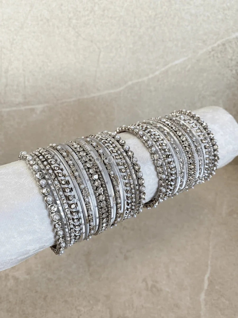 Pav Midi Pearly Bangle Set - 3 Colour Options - SOKORA JEWELSPav Midi Pearly Bangle Set - 3 Colour OptionsBANGLES
