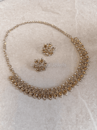 Pav Necklace Set - Golden - SOKORA JEWELSPav Necklace Set - GoldenNECKLACE SETS