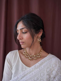 Peacock kundan choker set with ghungroo beads - SOKORA JEWELSPeacock kundan choker set with ghungroo beads