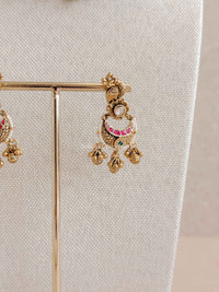 Peacock kundan choker set with ghungroo beads - SOKORA JEWELSPeacock kundan choker set with ghungroo beads