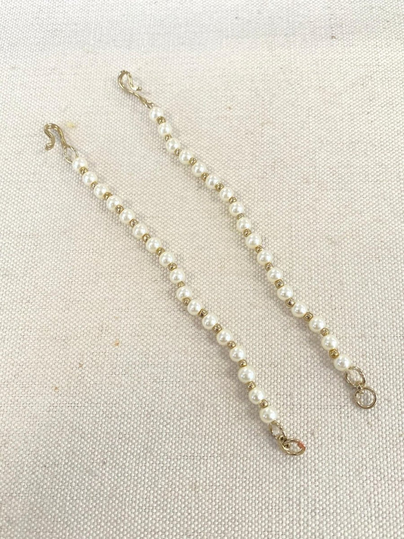 Pearl Beaded Earring Chains - SOKORA JEWELSPearl Beaded Earring ChainsEARRINGS