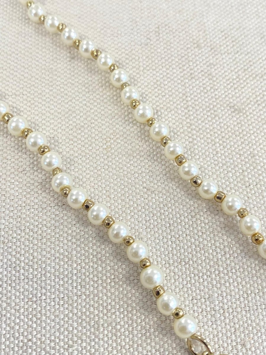 Pearl Beaded Earring Chains - SOKORA JEWELSPearl Beaded Earring ChainsEARRINGS