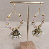 Pearl Bell Jhumka - Light Pink - SOKORA JEWELSPearl Bell Jhumka - Light Pink