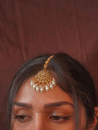 Pearl Drop Hasli Set – Champagne Zircon & Gold Tone Necklace Set - SOKORA JEWELSPearl Drop Hasli Set – Champagne Zircon & Gold Tone Necklace SetNECKLACE SETS