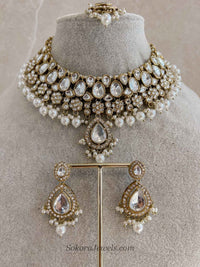 Pearl Faux Kundan Set - SOKORA JEWELSPearl Faux Kundan SetNECKLACE SETS