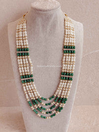 Pearl & Green Bead Mens Mala - SOKORA JEWELSPearl & Green Bead Mens Mala