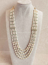 Pearl & Green Bead Mens Mala - SOKORA JEWELSPearl & Green Bead Mens Mala