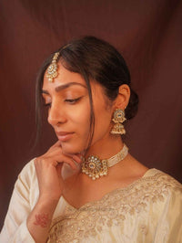 Pearl Kundan Choker set - SOKORA JEWELSPearl Kundan Choker set