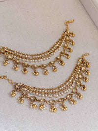 Pearl & Kundan Earring chains - SOKORA JEWELSPearl & Kundan Earring chainsEARRINGS