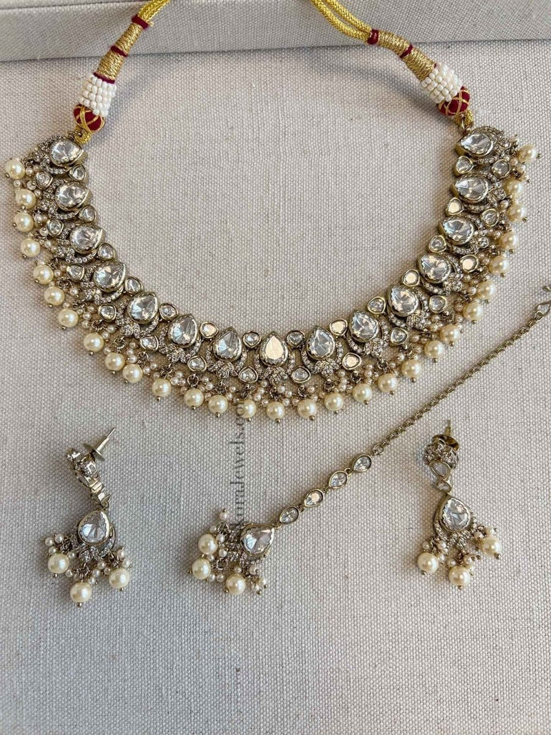 Pearl & Kundan Necklace set - SOKORA JEWELSPearl & Kundan Necklace setNECKLACE SETS