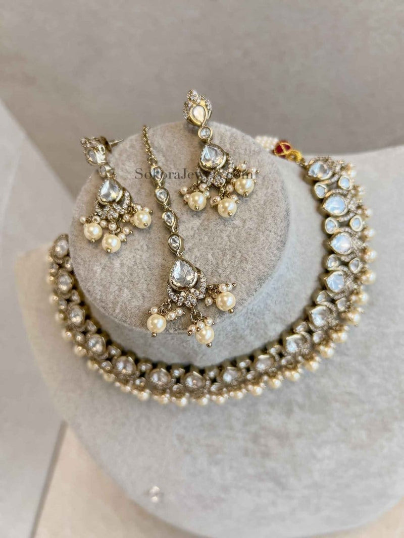 Pearl & Kundan Necklace set - SOKORA JEWELSPearl & Kundan Necklace setNECKLACE SETS