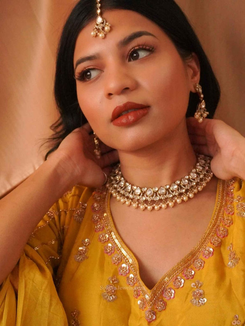 Pearl & Kundan Necklace set - SOKORA JEWELSPearl & Kundan Necklace setNECKLACE SETS